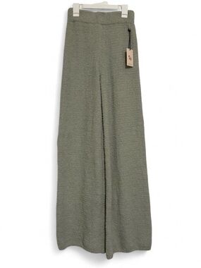 Sincerely Jules Olive Wide-Leg Knit Trousers